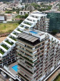 A residential development seen from above